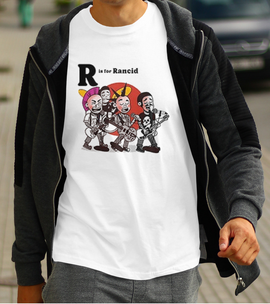 R Is For Rancid Punk Band Cartoon Characters T-Shirt