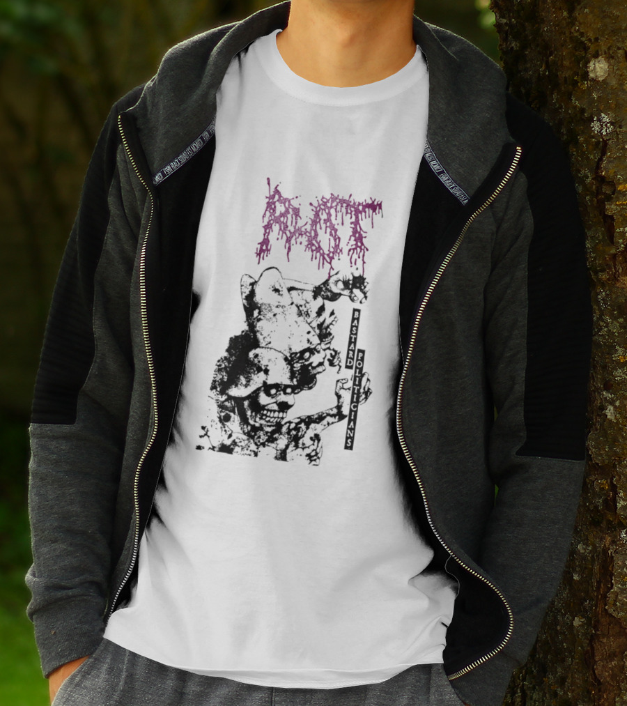 Rot Bastard Politicians Skeleton Clown Art Mockery T-Shirt