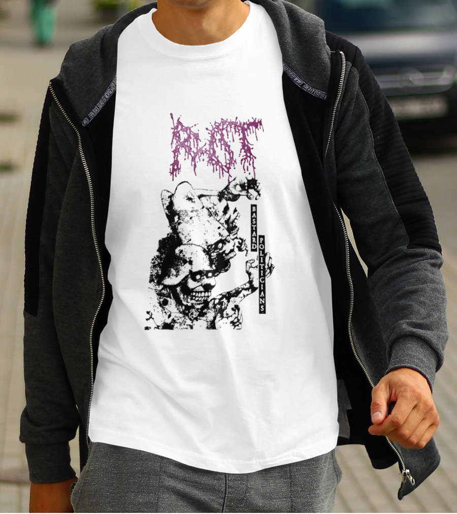 Rot Bastard Politicians Skeleton Clown Art Mockery T-Shirt