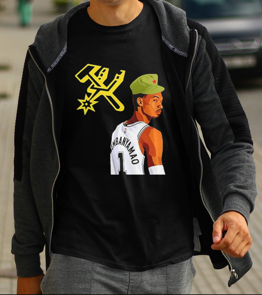 Victor Wembanyama Wemby Mao Communist Red Star Basketball Player Jersey T-Shirt