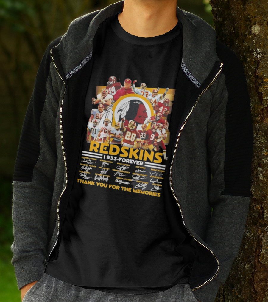 Redskins 1933 Forever Collage Thank You For The Memories T-Shirt