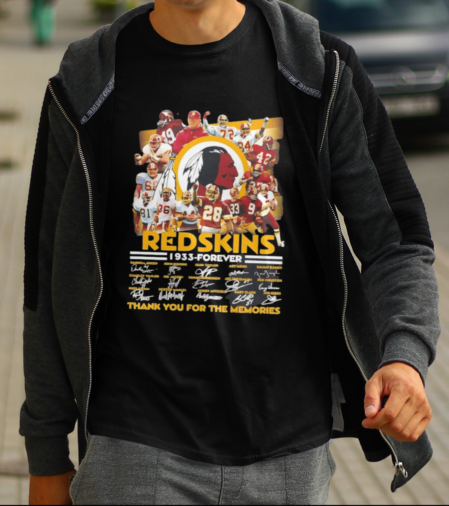 Redskins 1933 Forever Collage Thank You For The Memories T-Shirt