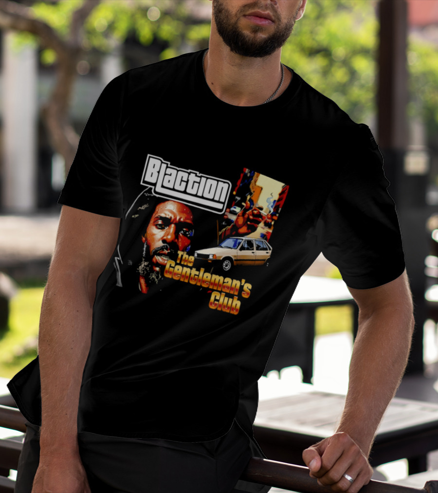 Blaction The Gentleman's Club Smoking Man Beige Sedan T-Shirt