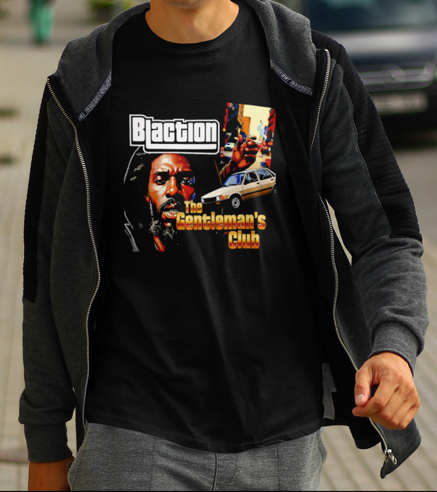 Blaction The Gentleman's Club Smoking Man Beige Sedan T-Shirt