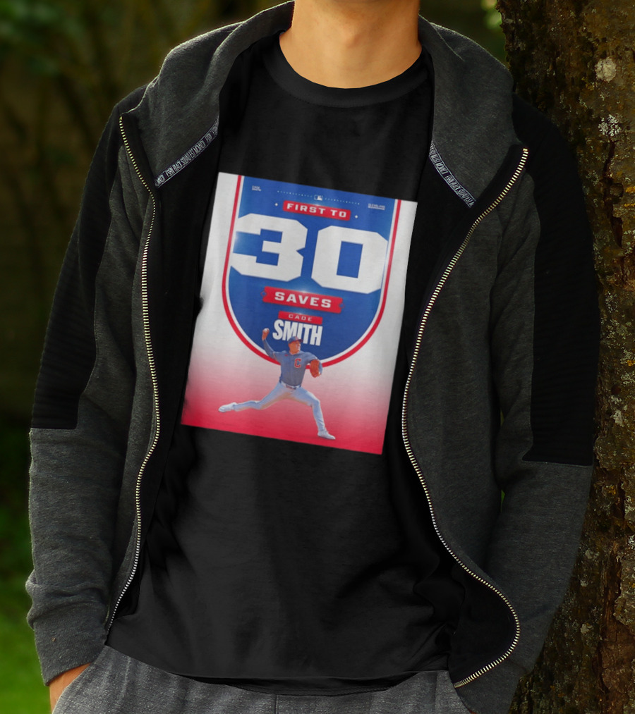 Cade Smith Cleveland Guardians First To 30 Saves Baseball T-Shirt