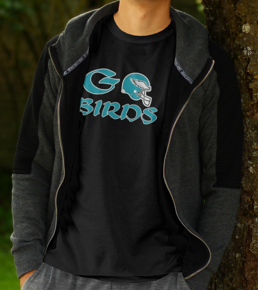 Go Birds Philadelphia Eagles Helmet Football Fan Spirit T-Shirt