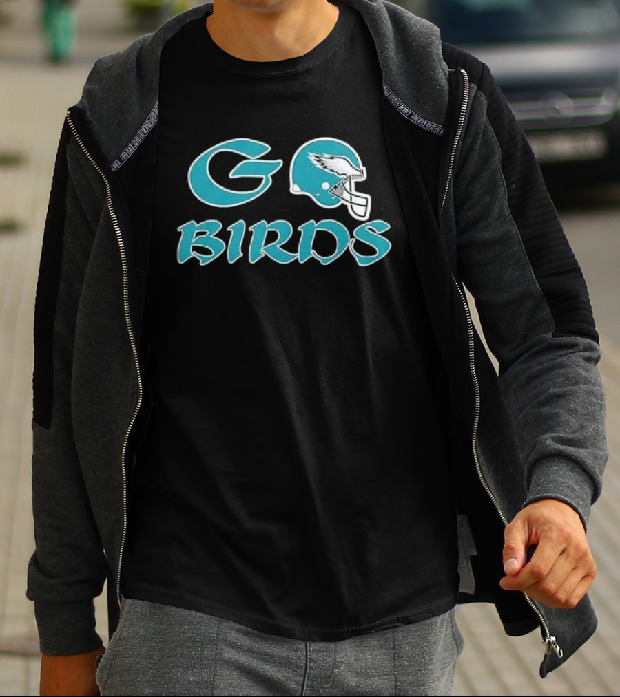 Go Birds Philadelphia Eagles Helmet Football Fan Spirit T-Shirt