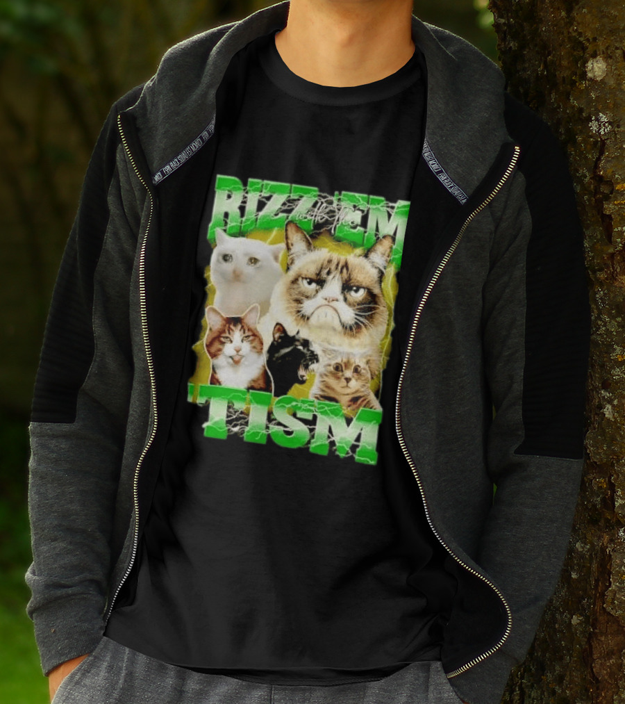 Rizz 'em With The 'Tism Cats Internet Meme T-Shirt