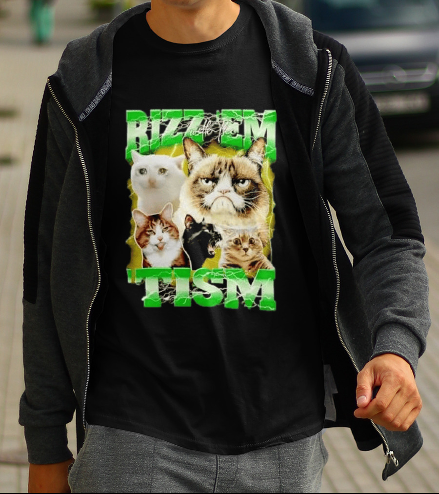 Rizz 'em With The 'Tism Cats Internet Meme T-Shirt