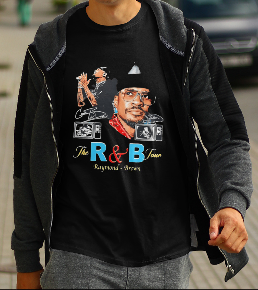 The R&B Tour Chris Brown Usher Raymond Vintage Style Concert T-Shirt