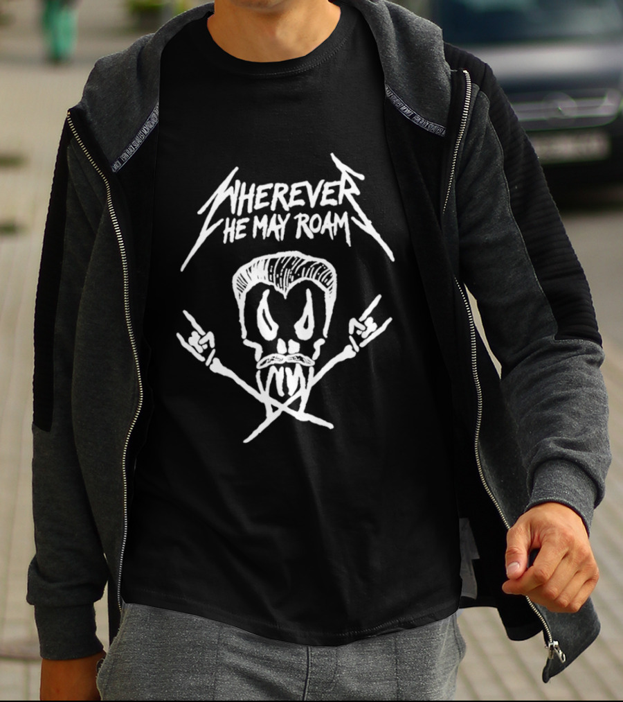 CM Punk Wherever He May Roam Skull And Crossbones T-Shirt
