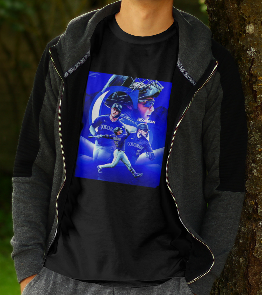 Colorado Rockies Hunter Goodman Catcher Number 15 T-Shirt
