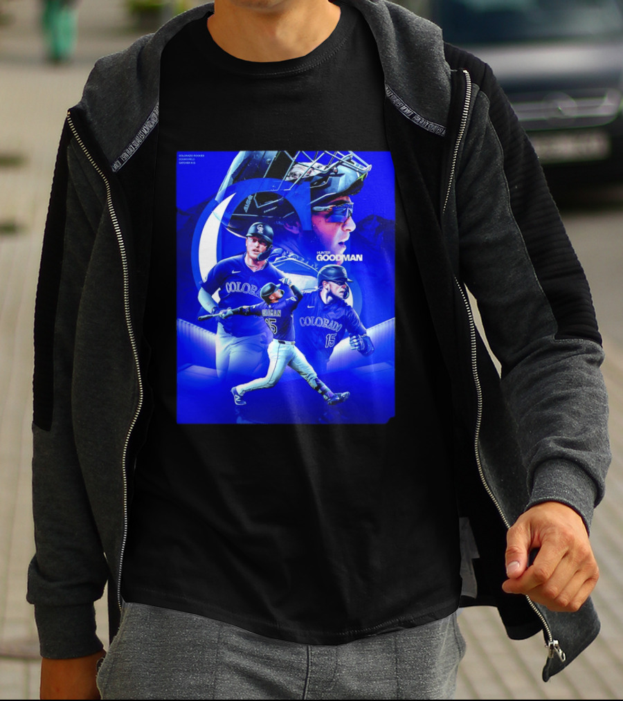 Colorado Rockies Hunter Goodman Catcher Number 15 T-Shirt