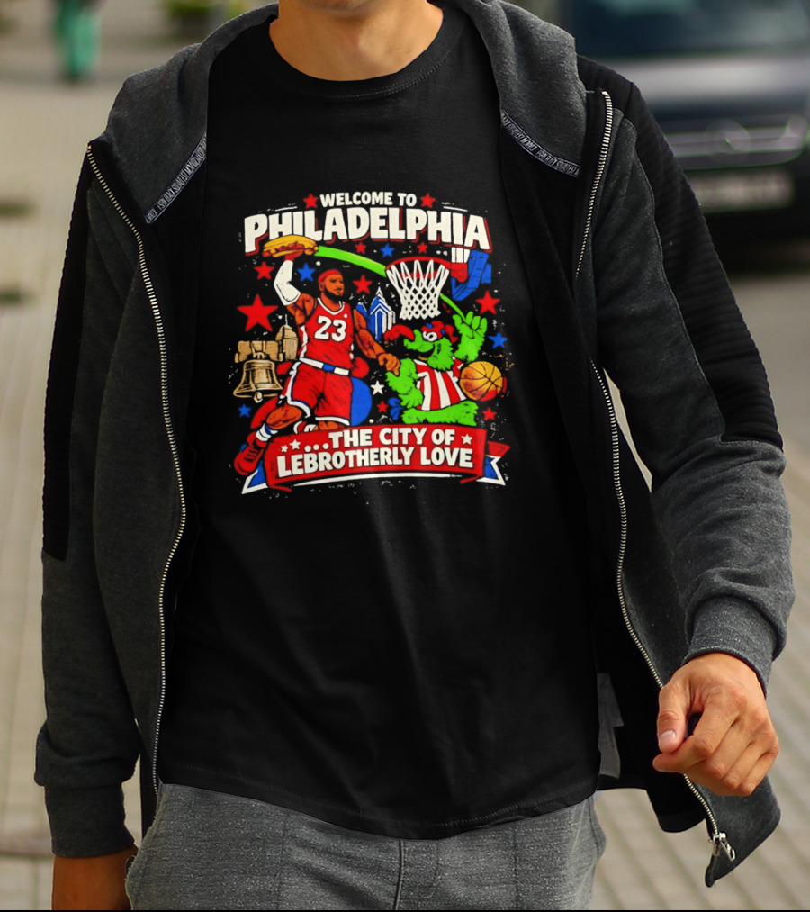 Welcome To Philadelphia The City Of LeBrotherly Love Basketball Stars 23 T-Shirt