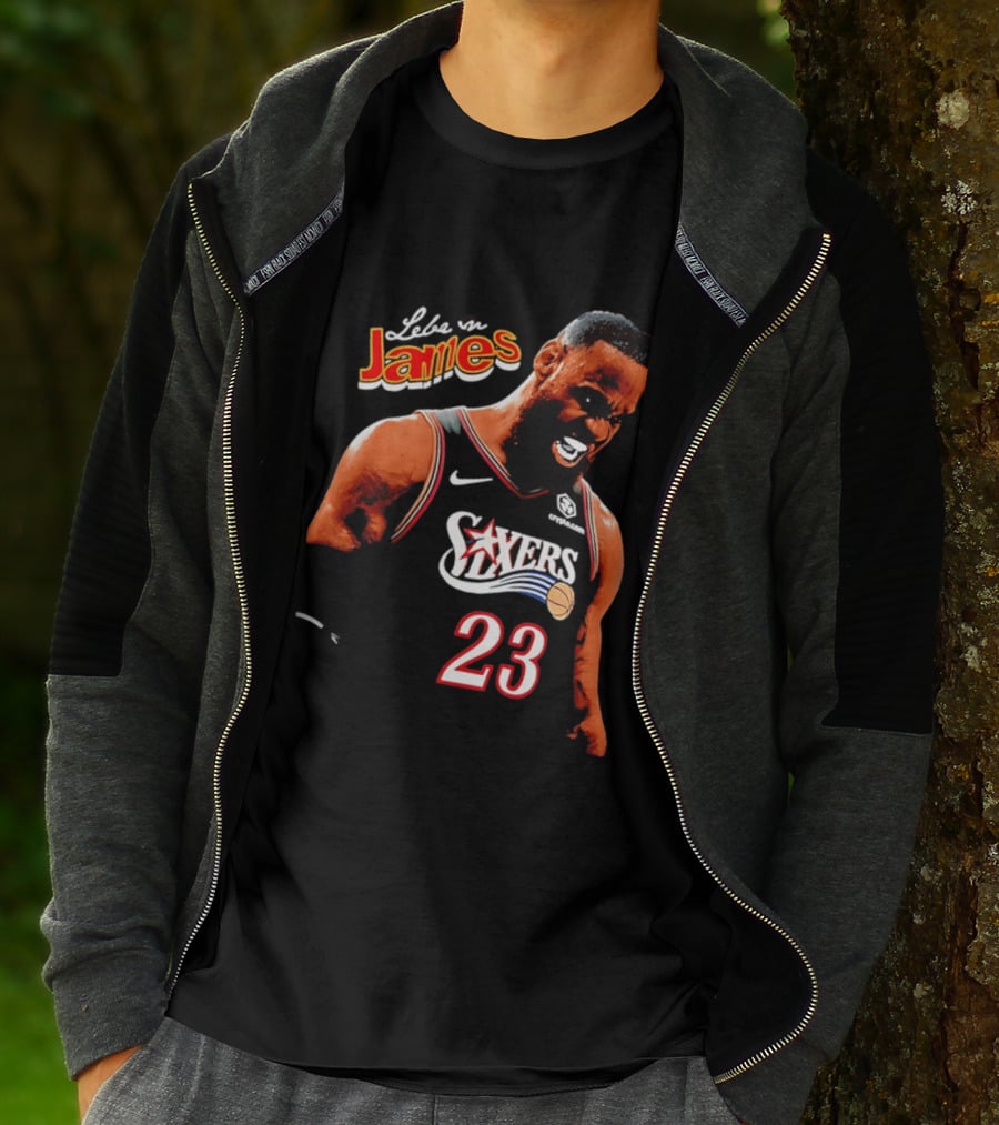 Lebron James Philadelphia 76ers Nike 23 Bootleg Mashup T-Shirt