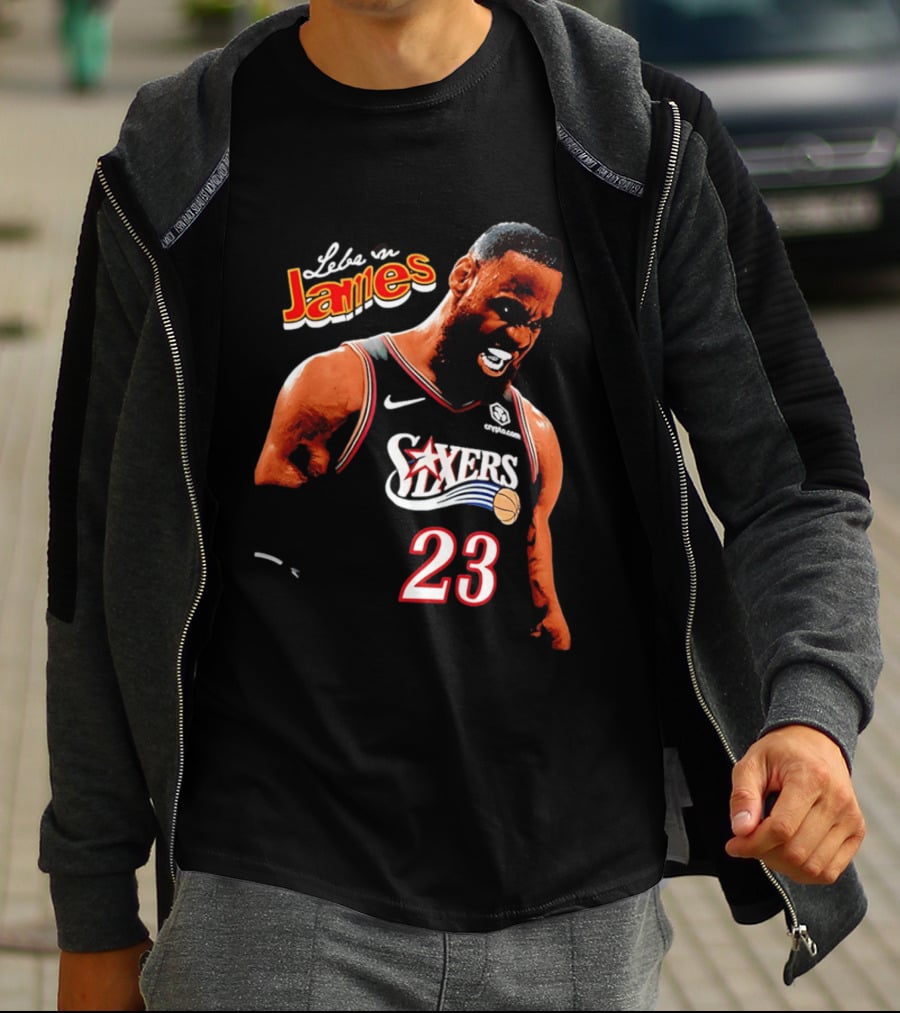 Lebron James Philadelphia 76ers Nike 23 Bootleg Mashup T-Shirt