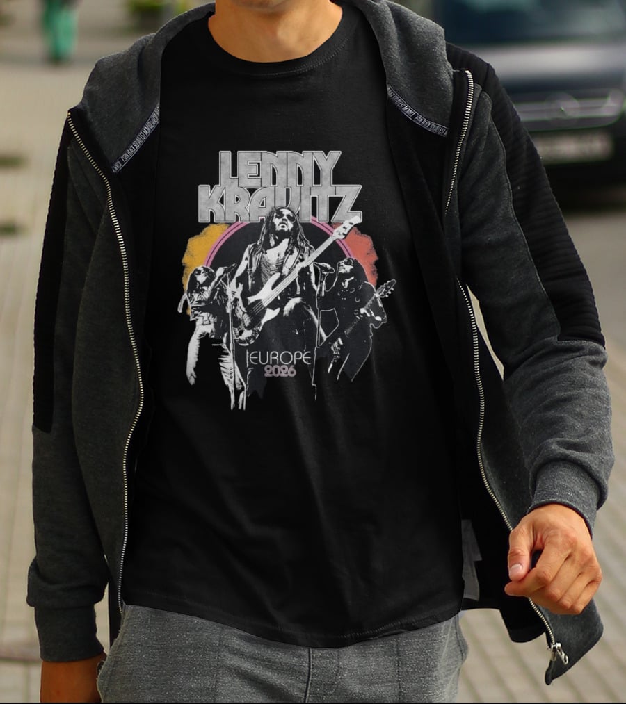 Lenny Kravitz 2026 Tour Europe Retro Rock T-Shirt