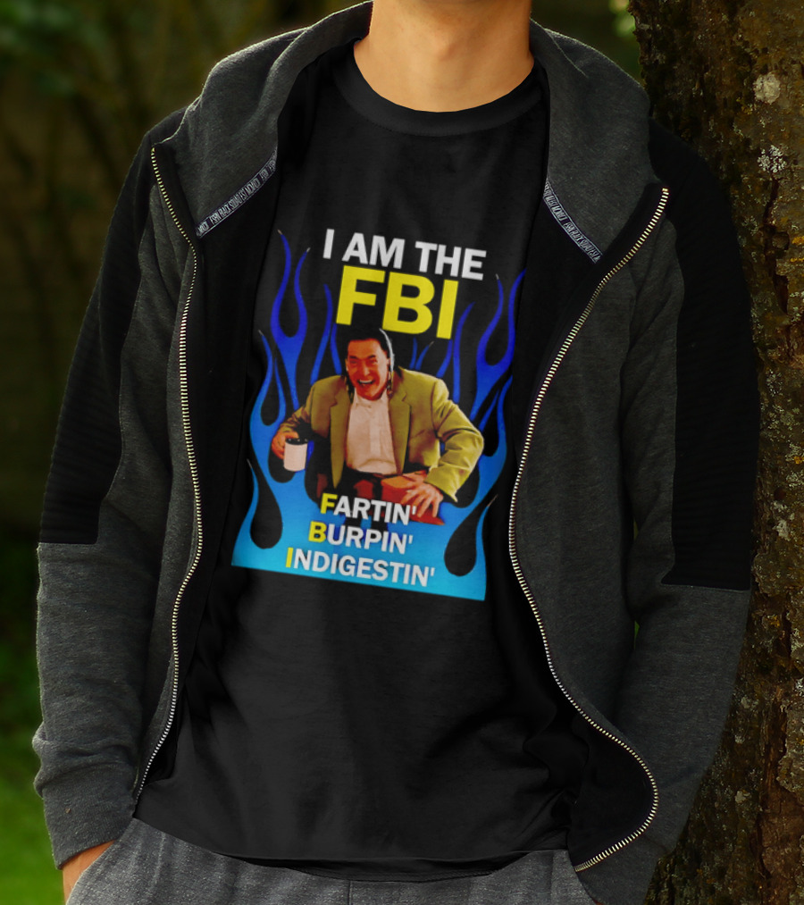 I Am The FBI Dale Cooper Fartin' Burpin' Indigestin' Flames T-Shirt