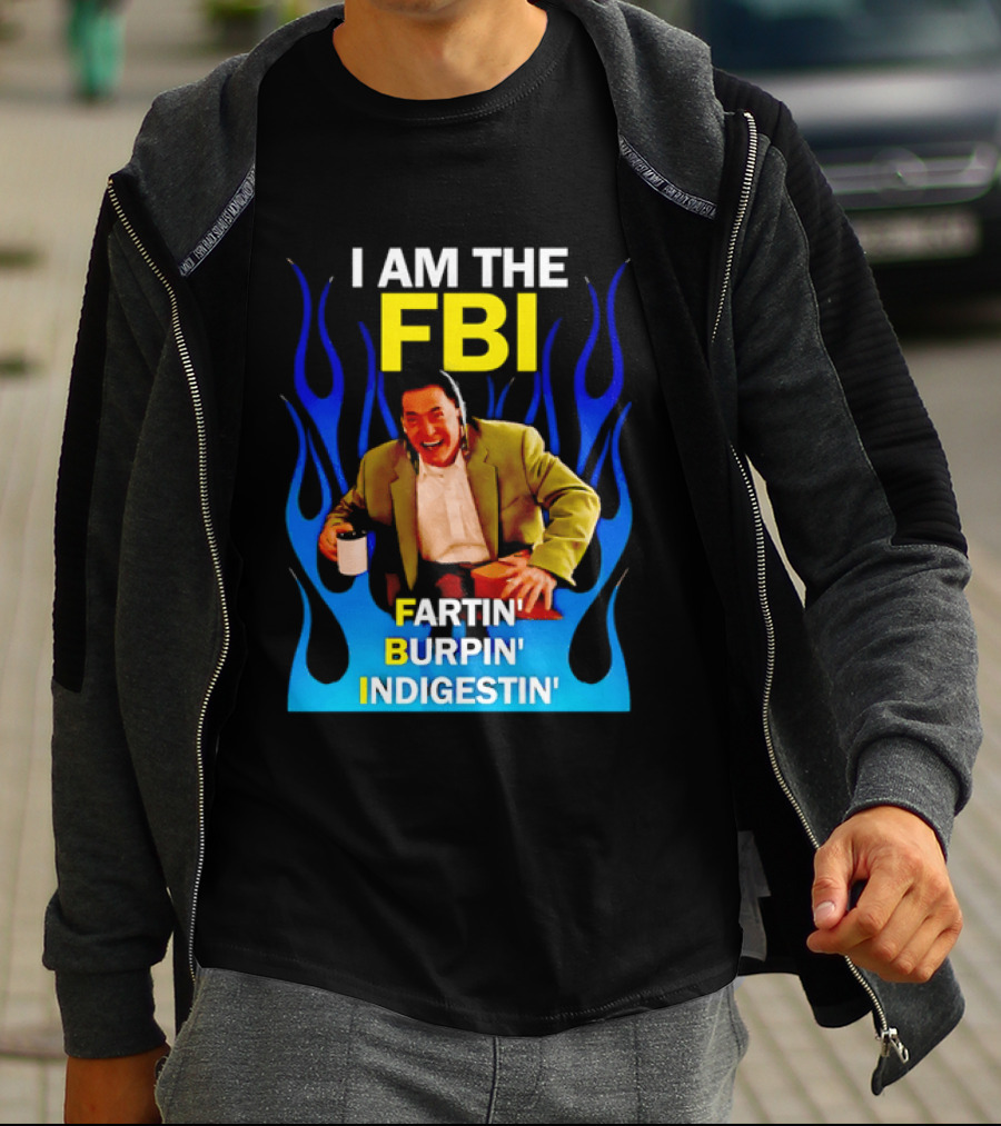 I Am The FBI Dale Cooper Fartin' Burpin' Indigestin' Flames T-Shirt