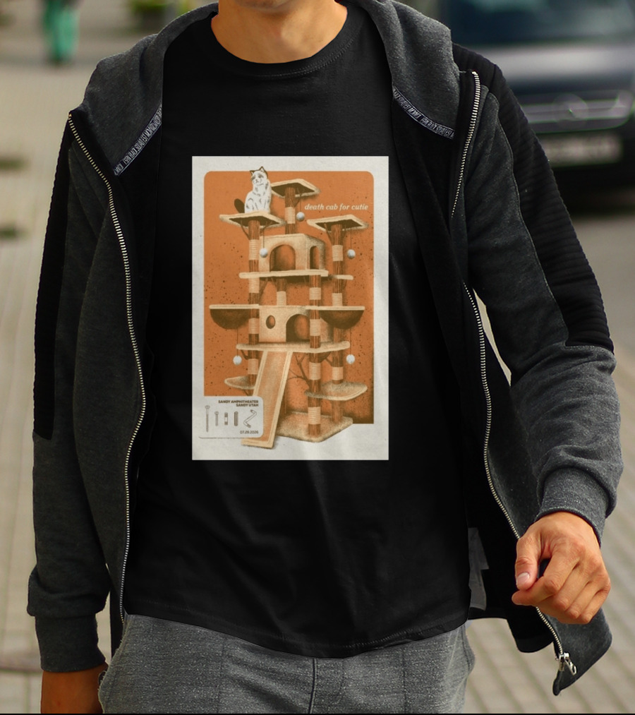 Death Cab For Cutie Sandy Amphitheater Sandy Utah July 29 2026 Cat Tree T-Shirt