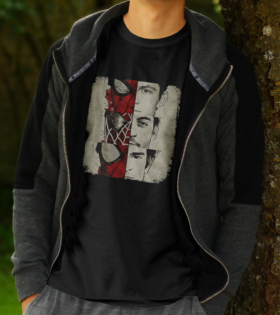 Marvel Avengers Spider Man No Way Home Three Peter Parker Faces Disneyland T-Shirt