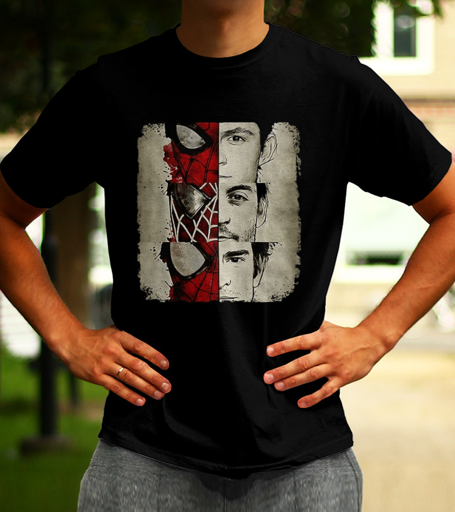 Marvel Avengers Spider Man No Way Home Three Peter Parker Faces Disneyland T-Shirt