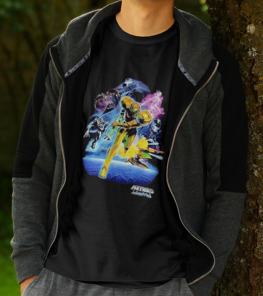 Metroid Prime 3 Corruption Samus Aran Action Scene T-Shirt