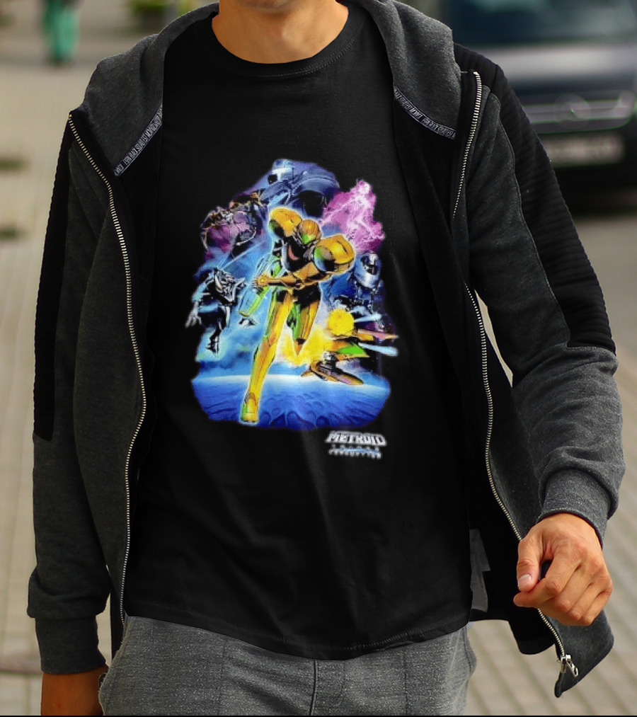 Metroid Prime 3 Corruption Samus Aran Action Scene T-Shirt