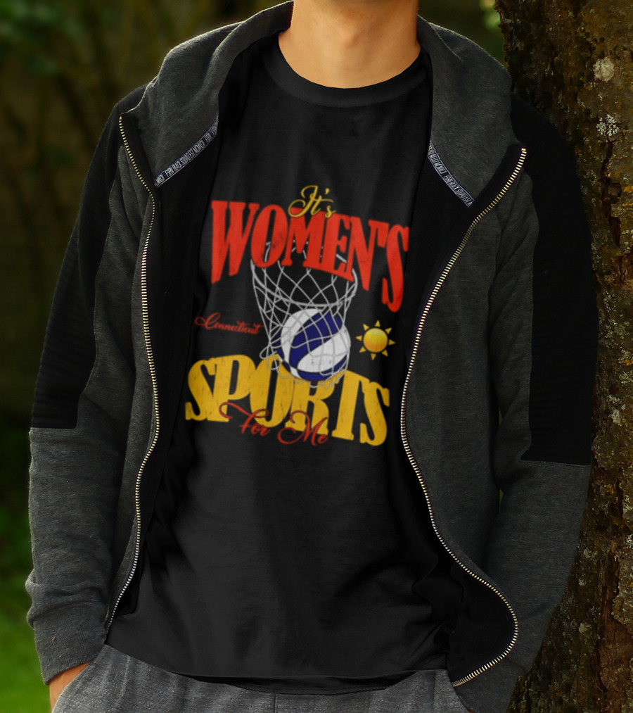 It's Women's Connecticut Sports For Me Basketball Sun And Net T-Shirt