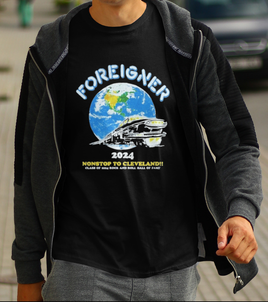 Foreigner 2024 Nonstop To Cleveland Class Of 2024 Rock And Roll Hall Of Fame T-Shirt