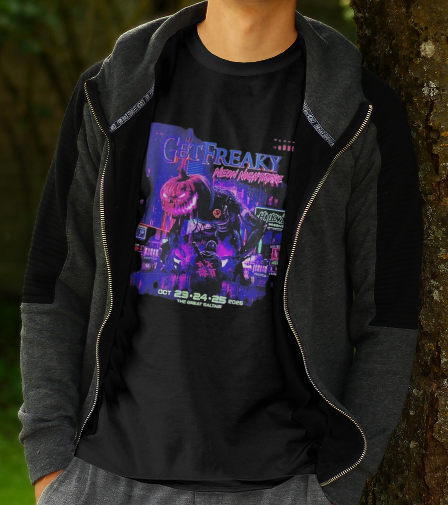 Get Freaky Neon Nightmare Halloween Music Festival Great Saltair October 23 25 2026 T-Shirt