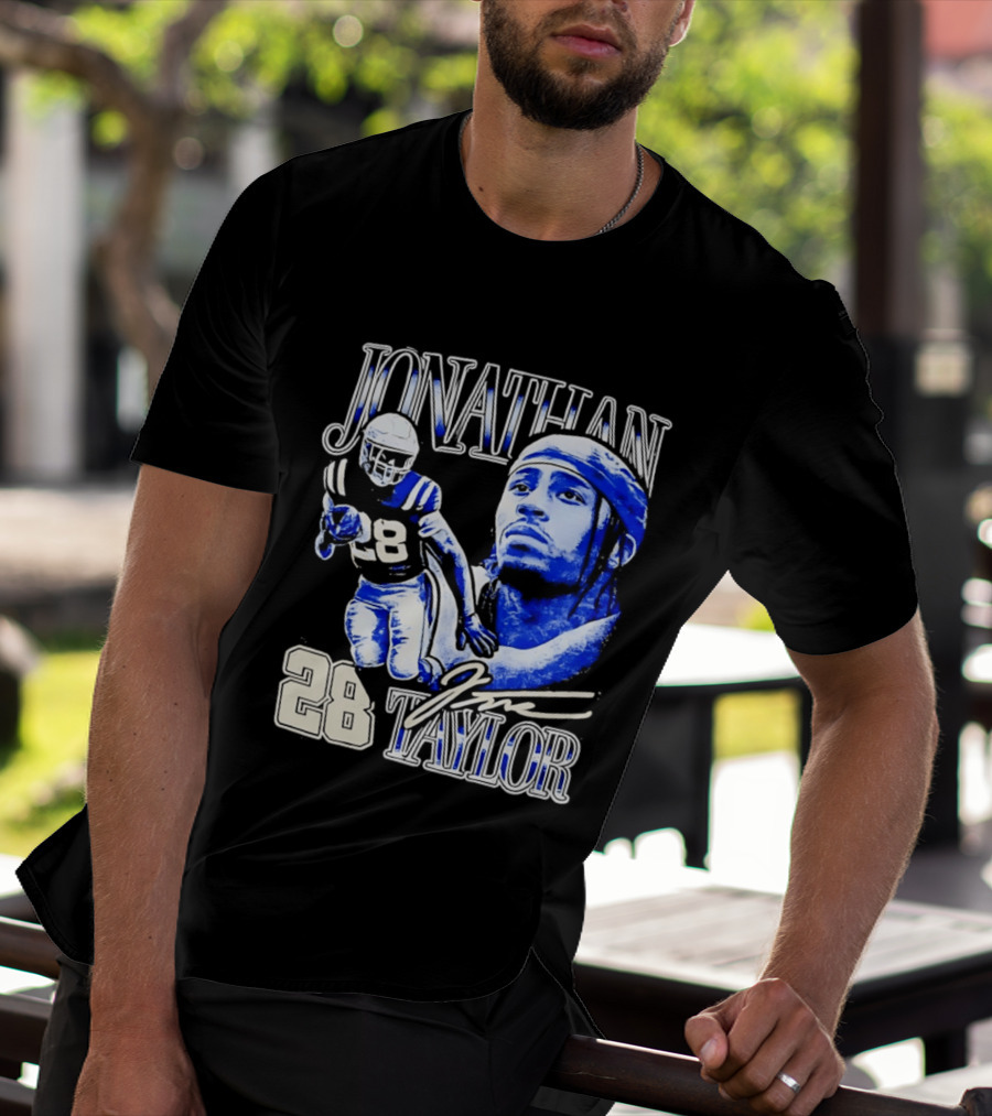 Jonathan Taylor 28 Indianapolis Colts Football NFL Bootleg T-Shirt