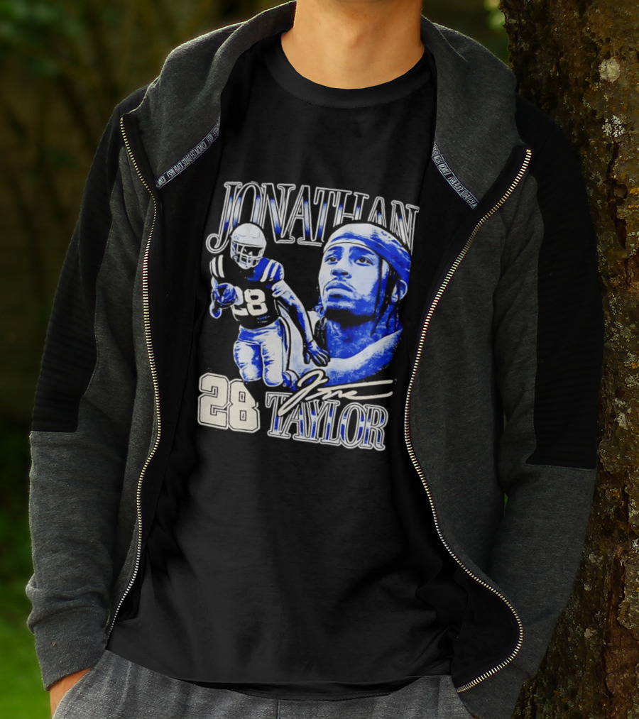 Jonathan Taylor 28 Indianapolis Colts Football NFL Bootleg T-Shirt