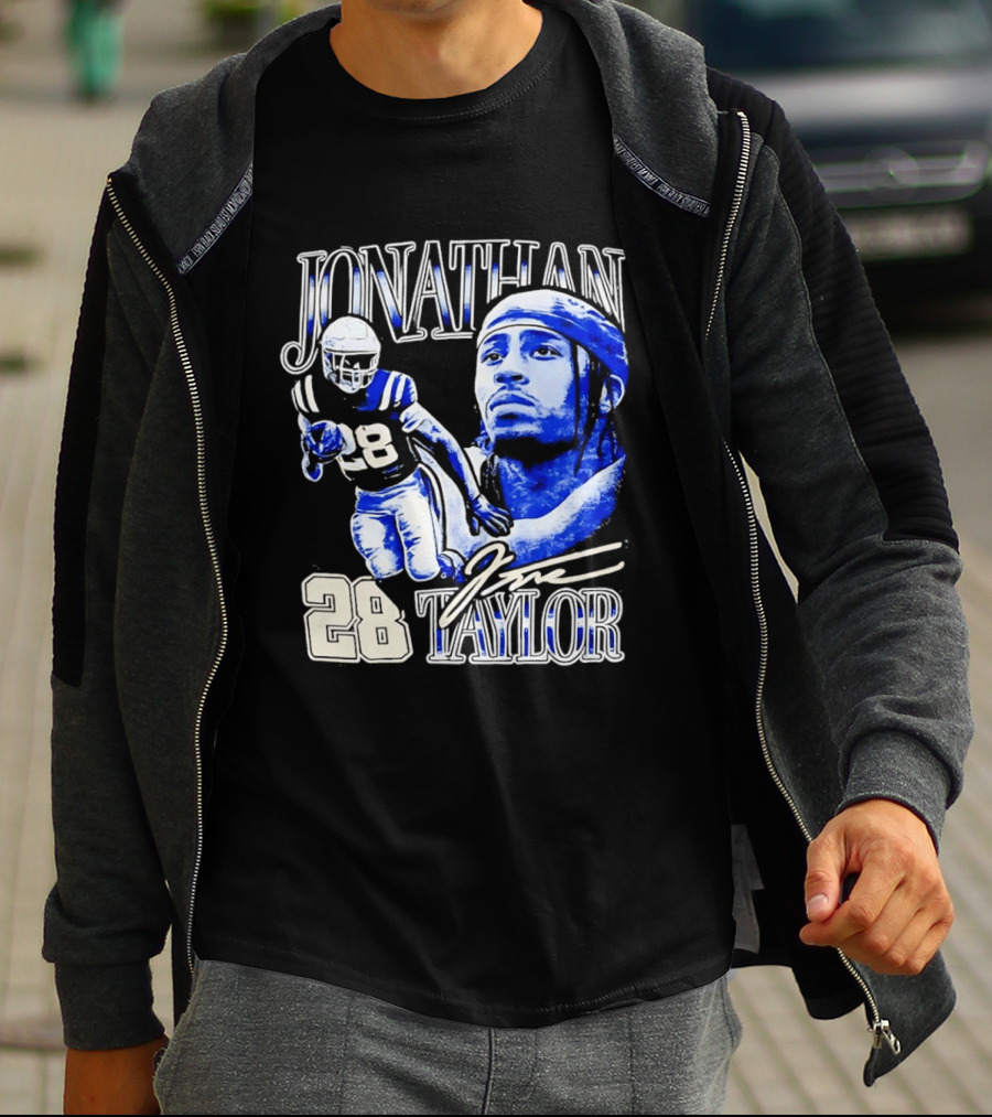 Jonathan Taylor 28 Indianapolis Colts Football NFL Bootleg T-Shirt