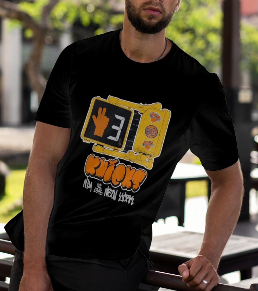 Knicks NBA Street Style Hand Sign Look B4 Crossing T-Shirt