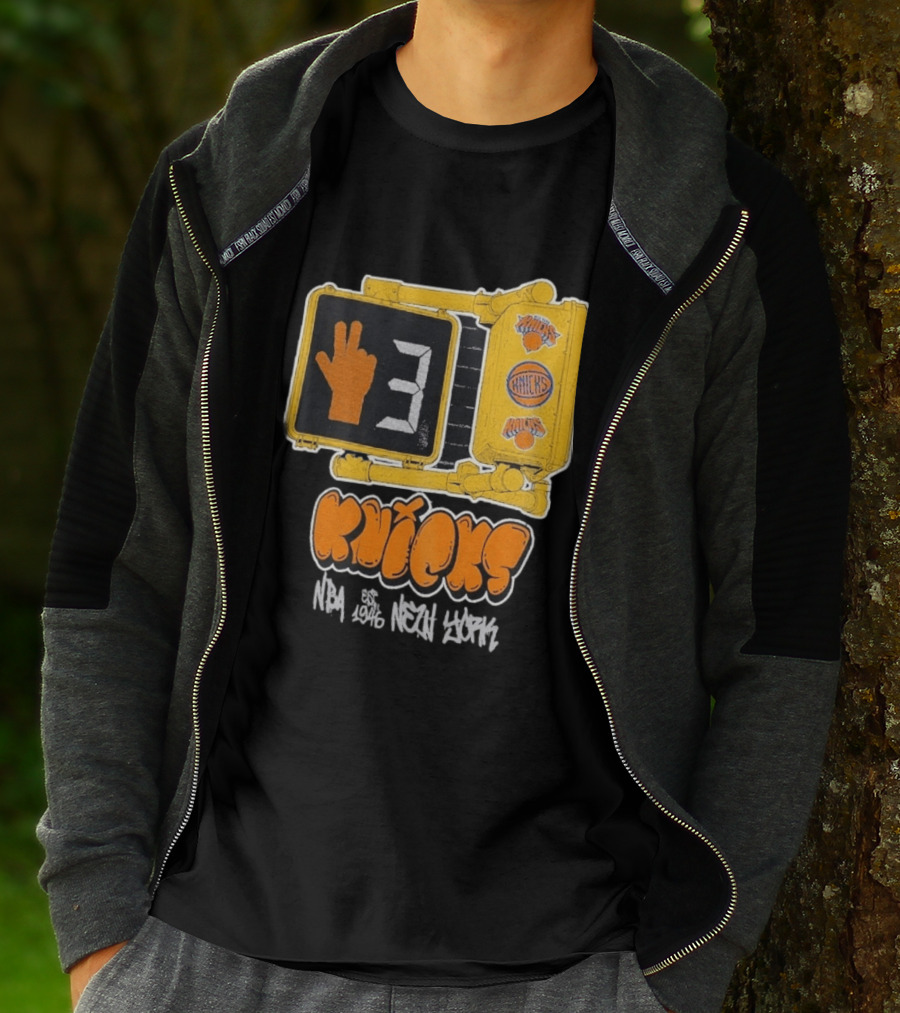 Knicks NBA Street Style Hand Sign Look B4 Crossing T-Shirt