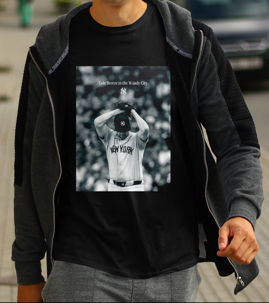 New York Yankees Cole Breeze Pitching Moment In The Windy City T-Shirt