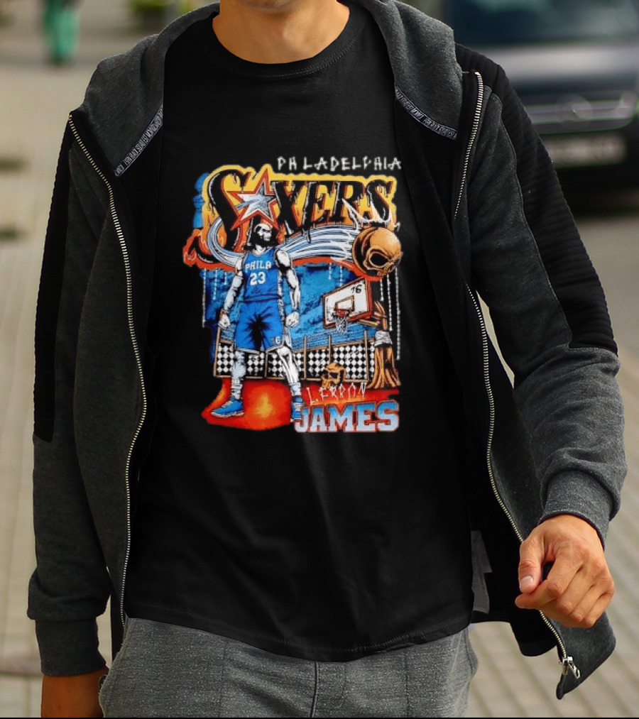 Philadelphia Sixers Basketball L. Ferron James 23 T-Shirt