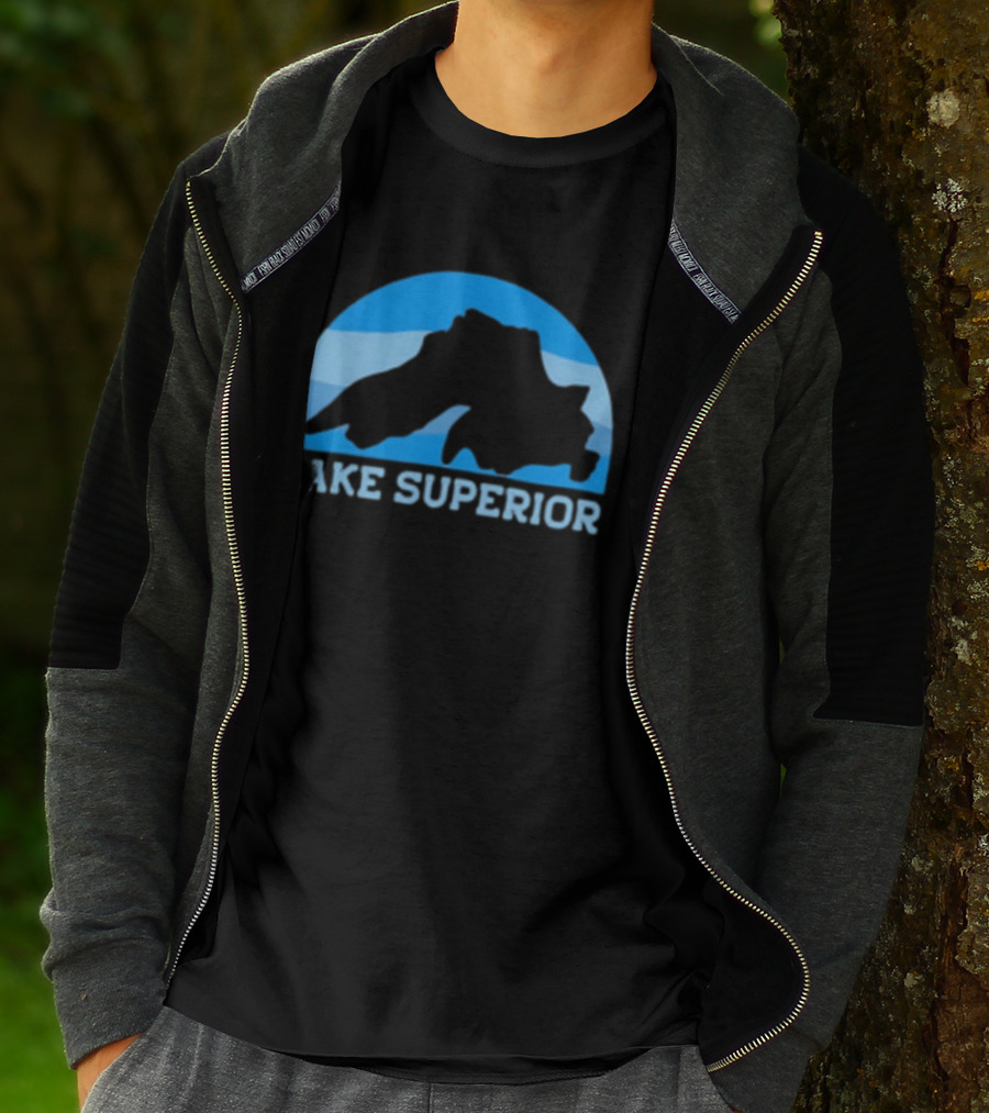 Lake Superior Blue Silhouette Arch T-Shirt