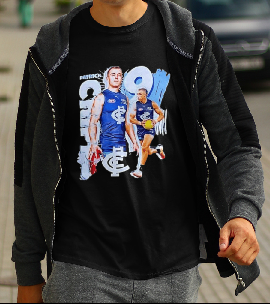 Patrick Cripps Carlton Blues AFL Star Number 9 T-Shirt