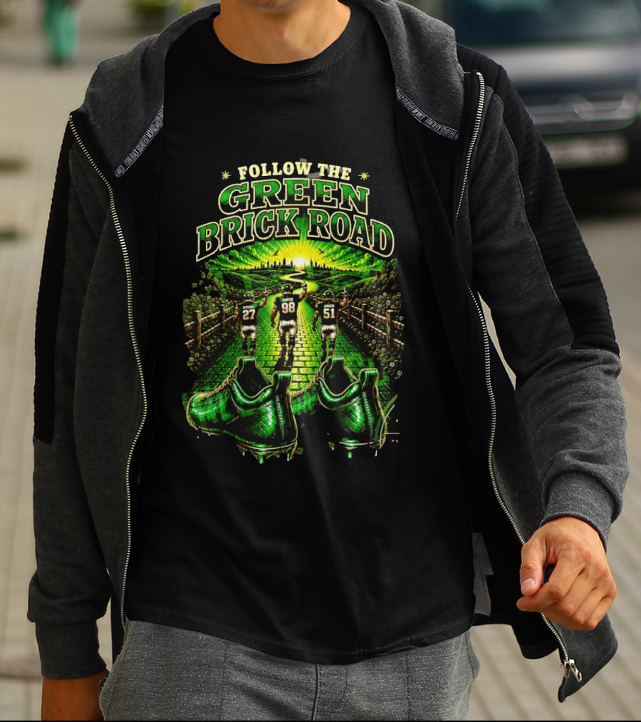 Philadelphia Eagles Follow The Green Brick Road Fantasy Football T-Shirt
