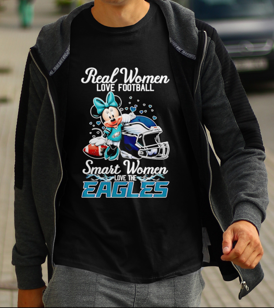 Real Women Love Football Smart Women Love The Eagles Minnie T-Shirt