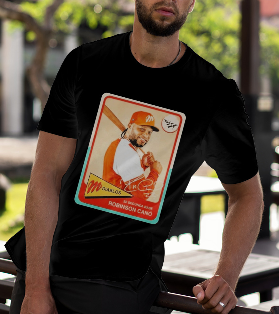 Robinson Canó Diablos 22 Segunda Base Baseball Card T-Shirt