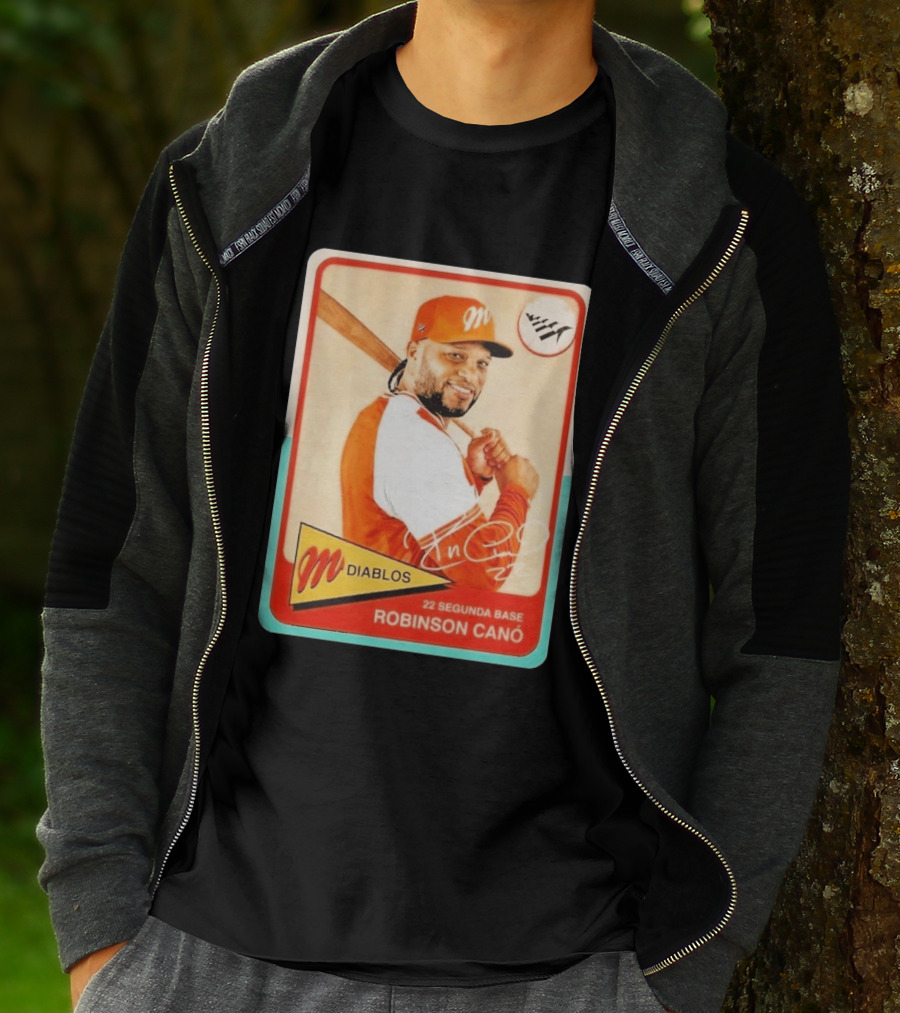 Robinson Canó Diablos 22 Segunda Base Baseball Card T-Shirt