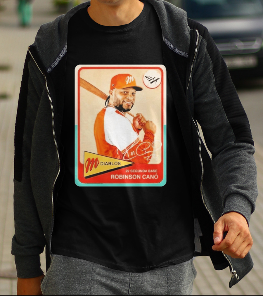 Robinson Canó Diablos 22 Segunda Base Baseball Card T-Shirt