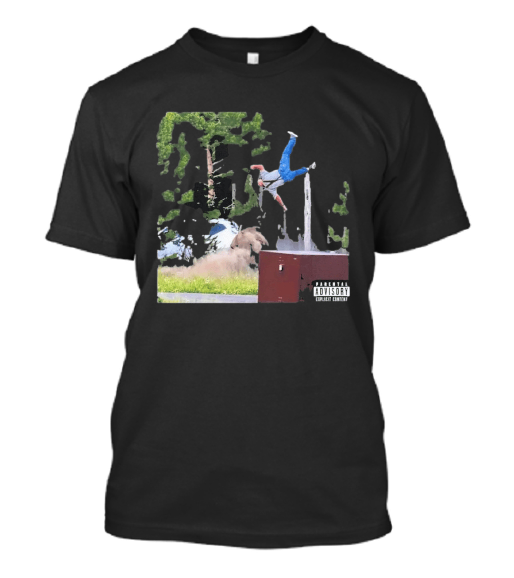 Yellowstone National Park Bison Encounter Scenic Humor Parental Advisory T-Shirt