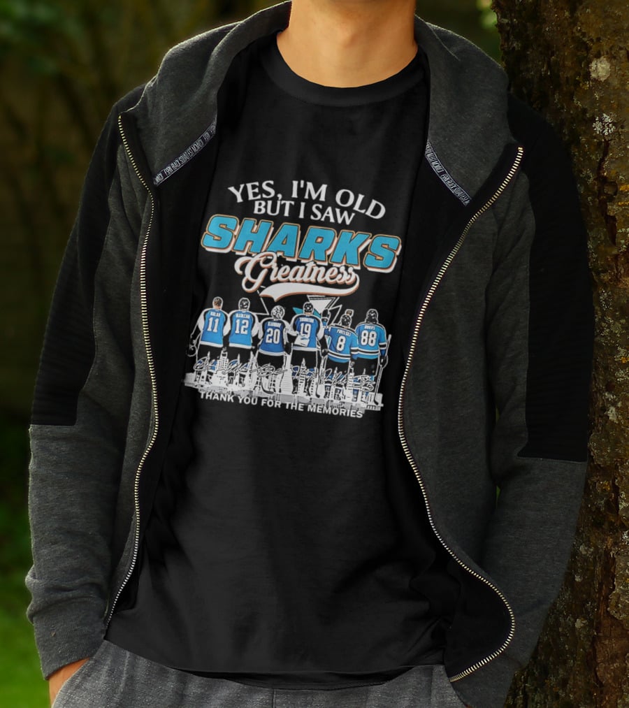 Yes I'm Old But I Saw Sharks Greatness Thank You For The Memories T-Shirt