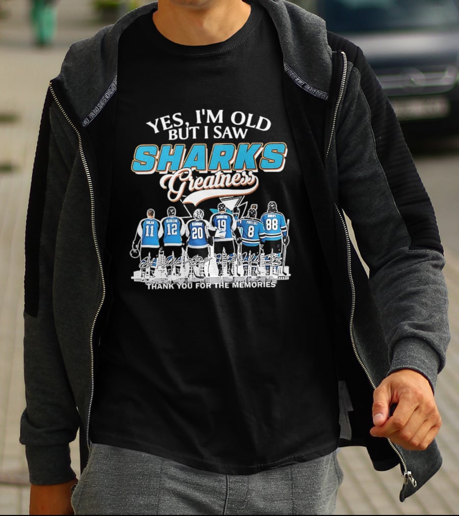 Yes I'm Old But I Saw Sharks Greatness Thank You For The Memories T-Shirt