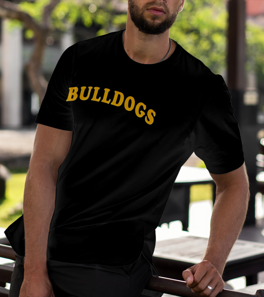 Support The Bulldogs Bold Yellow Arch T-Shirt