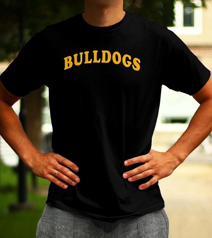 Support The Bulldogs Bold Yellow Arch T-Shirt